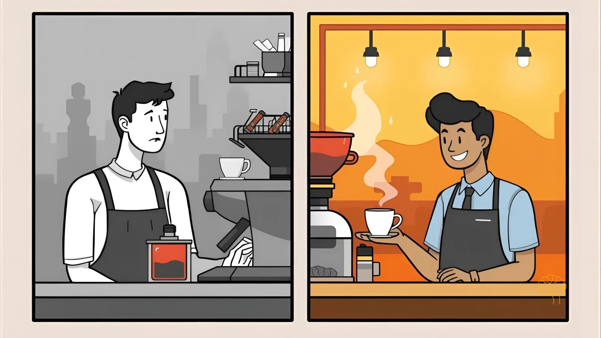 Coffee shop, brand trust through consistency