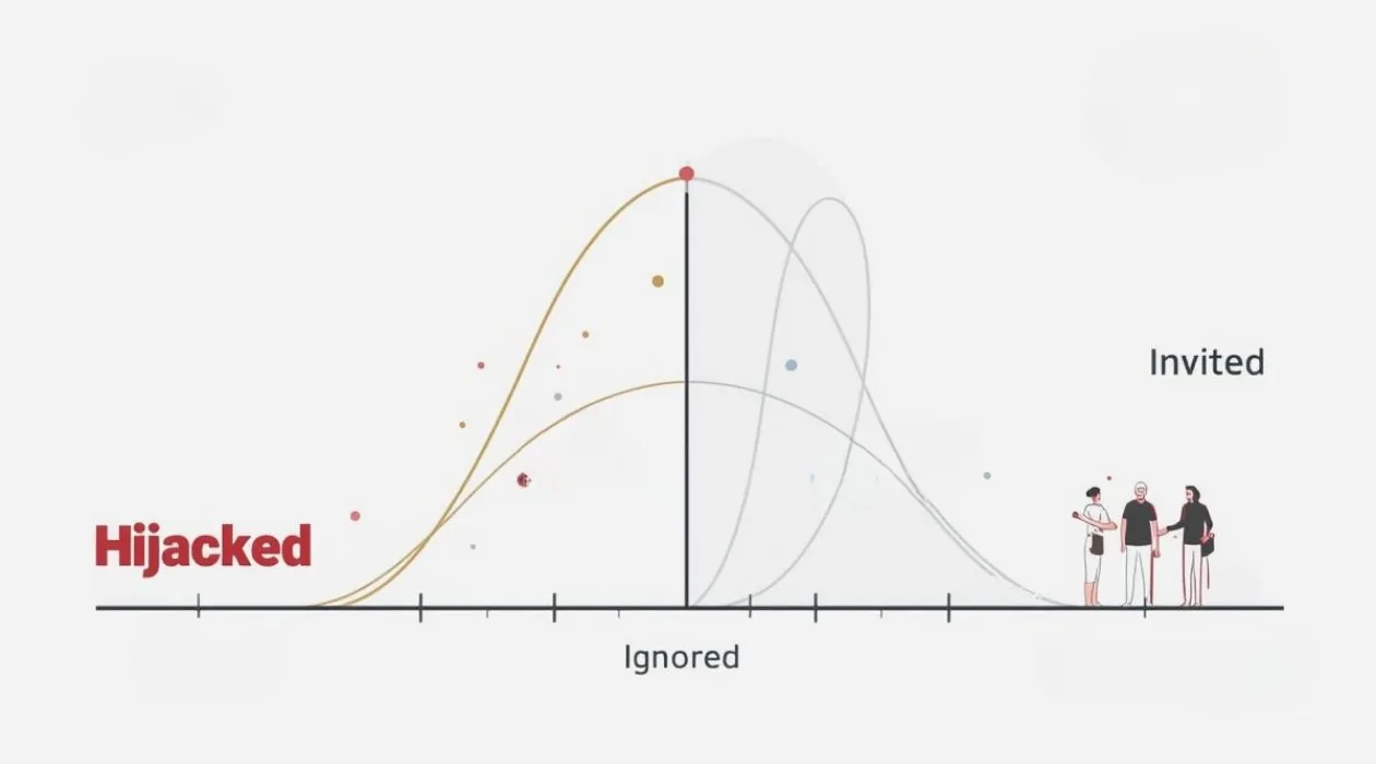 Invited vs hijacked attention, consent-based attention diagram